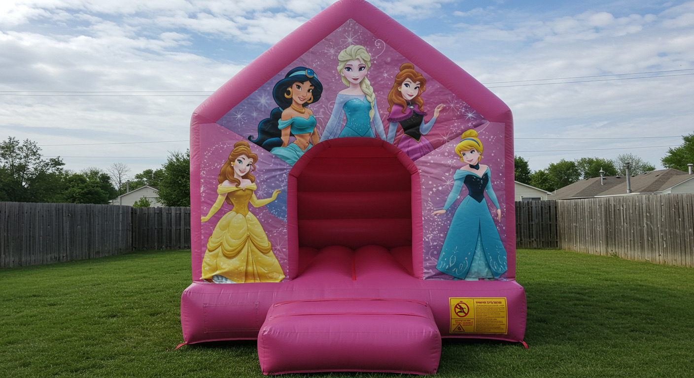 "Princess bounce and hoop house rental Albuquerque party fun"